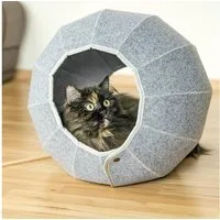 Bestlivings Tierhöhle Katzenbett Kugel Ø44cm, Katzenhöhle - Katzenkorb, faltbares Katzenbett Höhle für Katzen