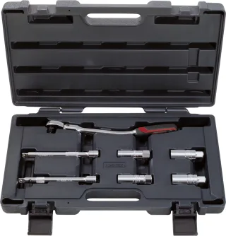KS Tools 3/8" CHROMEplus Zündkerzen-Service-Satz, 7-tlg - 918.0607