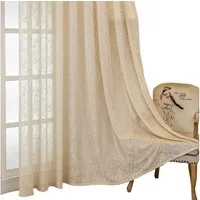 Agger Gardine Spitze Voile Gardinen,Jacquard-Vorhänge mit Metallösen 1 Artikel (1 St), Geeignet für Wohnzimmer/Schlafzimmer: Transparente Schiebegardinen