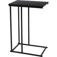 Koopman Beistelltisch Laptoptisch Sofatisch Tisch Schwarz 58x40x26cm (Stück, 1-St., Packung), Metallgestell, 40x26cm Tischplatte, Holzplatte, demontiert