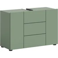 welltime Waschbeckenunterschrank BIEL, Breite: 82 cm, 3 Türen, 4 Fächer, Siphonausschnitt (1-St) Waschbeckenunterschrank, Unterschrank, WBU, Badezimmer, Bad