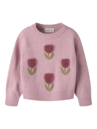 NAME IT - NMFOLGI LS KNIT Lilas - Gr. - 92