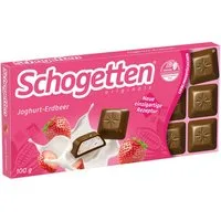 Schogetten Schokolade, Schogetten Joghurt Erdbeer Alpenvollmilch Schokoladen Stücke 100g