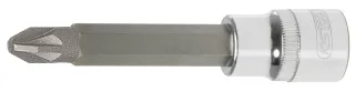 KS Tools 1/2" CHROMEplus Bit-Stecknuss, lang - 918.1758