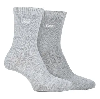 Womens Walking Boot Socken | Jeep | 2 Pack High Performance Polyester Running Socken - Schiefer / Weiß