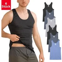 MT Achselhemd Herren Baumwoll Unterhemd Classic (6er Pack) Feinripp oder Doppelripp (6-St) Premium Feinripp oder Doppelripp Unterhemd