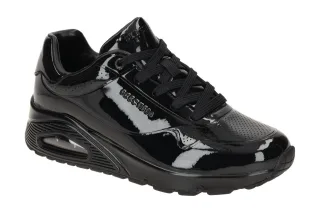 Skechers 177142/BBK Damen Sport Halbschuhe UNO - SHINY ONE Schwarz Gl?nzend