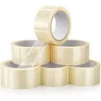 toolmate® Klebeband 6x transparentes Klebeband 66 m - Packband - Paketband (6-St)