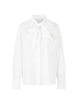 Marc Cain Collections - Schluppen-Bluse aus Baumwollstretch white - Gr. - 36