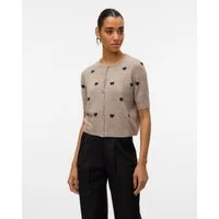 Vero Moda Strickjacke VMDOFFY INTARSIA 2/4 O-NCK CARDIGAN NOOS
