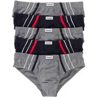 bonprix Maxislip (Packung, 5-St) klassisch geschnittene Passform, sportive Optik, aus Baumwolle