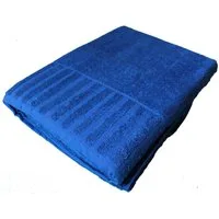 KH-Haushaltshandel Saunatuch Strandtuch Saunatuch XXL 100% Baumwolle 80x200cm unifarben blau, Frottier (1-St), XXL Frottier Saunatuch, Strandlaken, Strandtuch, Badetuch