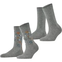Esprit Socken Esprit Flower Rib 2-Pack Damen (2-Paar)