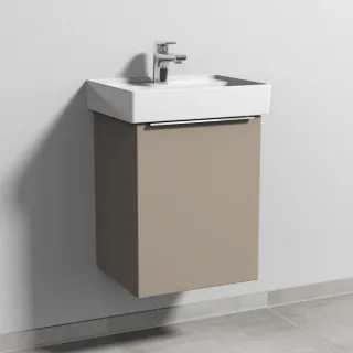 Sanipa 3way Waschtischunterbau zu Villeroy & Boch Collaro Waschtisch mit 1 Tür, Sandgrau-Matt UF83167