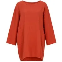 WENOR Schlupfbluse Oversize Musselin Einheitsgröße 34–44, 100 % Baumwolle, mit Taschen (1-tlg) Nachhaltiger Baumwollstoff, vielseitig kombinierbar