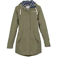 Regenliebe Regenjacke Friesennerz taillierter Regenmantel mit verstellbaren Kapuze