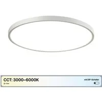 TM LECOM LED Deckenleuchte Ø60 cm LED CCT Deckenlampe Rundes LED Aufputz Panel Dckenpanel 40W, 3000 K / 4000 K / 6000 K, CCT LED Deckenlampe Wandleuchte Aufbau Lampe Rund Panel.
