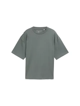 Denim Tom Tailor - Oversized T-Shirt washed jasper green - Gr. - S