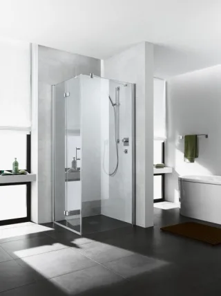 Kermi Seitenwand Diga TWD 1000x1850, silber hochglanz, ESG Opaco, DITWD10018VUK DITWD10018VUK
