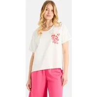 Lieblingsstück T-Shirt TuliaL mit verzierter Brusttasche, Rundhals, bestickt