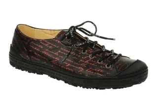 Eject 11207/3.52 DASS Damen Halbschuhe schwarz rot Echtleder Gummisohle