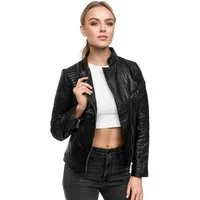 Tazzio Lederjacke F514 außergewöhnliches Design, mit Biker-Details & Reverskragen