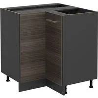 Vicco Eckunterschrank R-Line, Edelgrau/Anthrazit, 75.6 cm ohne Arbeitsplatte (1-St)