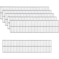 ESTEXO Gartenzaun Zaunelemente Doppelstabmattenzaun 6er Set RAL 7016 Zaun