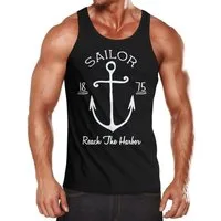 Neverless Tanktop Herren Tank-Top Anker Spirit Vintage Segeln Vintage Muskelshirt mit Print