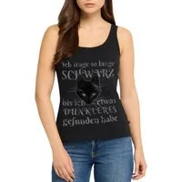 Spreadshirt T-Shirt Alchemy England Schwarze Katze Lustiger Spruch Premium Tank Top Damen (1-tlg)