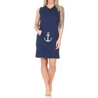 Normann Nachthemd Normann Damen Nachthemd Strandkleid in maritimer Optik