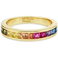 Bruno Banani Fingerring Schmuck Geschenk Silber 925 Damenring Regenbogen, mit Zirkonia (synth)