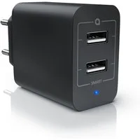 Aplic 2-Port Netzteil für Handy/Smartphone/Tablet, 4800mA -2400mA je Port USB-Ladegerät (4800 mA, 24 Watt Dual Port Smart USB Charger mit Power LED, 4800mA insgesamt)
