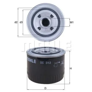 Mahle ?lfilter Land Rover Freelander MG Mg Rover 25 45 Streetwise