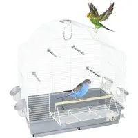 GarPet Vogelkäfig Vogelkäfig Wellensittich Vogel Käfig mit Freisitz und Zubehör Sittich