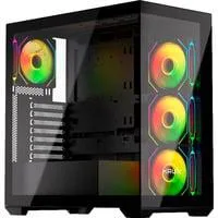 EXO , Tower-Gehäuse schwarz, Tempered Glass x 2