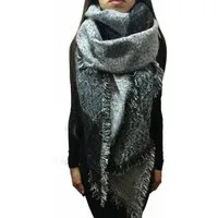 Worldclassca Halstuch Worldclassca XXL DAMEN WINTER SCHAL DICK STRICKSCHAL KARO HALSTUCH, SCARF PONCHO CAPE WARM WINTERSCHAL HERBSTSCHAL DECKENSCHAL KAROSCHAL