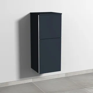 Sanipa 3way Mittelschrank mit 1 Tür und 1 Auszug, Marine-Matt, BP1271R BP1271R