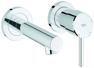 GROHE 2-Loch-WT-Batterie Concetto 19575 Wandm. Fertigmontageset für 32635 chrom 19575001