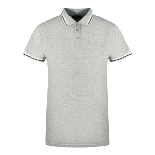 Cavalli Class Zwillingskragen Polo-Shirt Grau