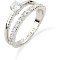 Elli Fingerring mit Kristallen von Swarovski® 925 Sterling Silber