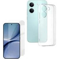Wigento Handyhülle + Schutzglas für Xiaomi Poco X8 Pro 2 in 1 TPU Schutz + 9H Hartglas 6,79 Zoll, Produktset TPU Hülle mit Hartglas