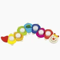 goki Steckspielzeug Gebutstags Raupe, (packung, 9-tlg), kreative Möglichkeit, Geburtstage zu dekorieren