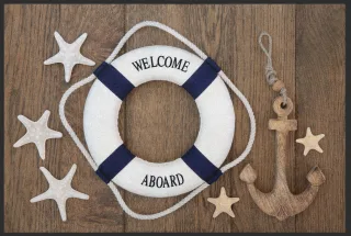 Fussmatte Welcome Aboard 10039 | Größe: 60 cm x 45 cm