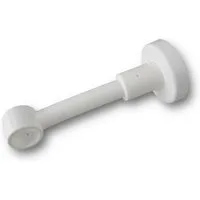 nodeko Wandträger Wandhalterung für Gardinenstangen, für Vorhangstangen 28 mm Durchmesser, (Sockel mit Abdeckkappe, Trägerauge, Schrauben und Dübel), für Vorhangstangen, Wandbefestigung