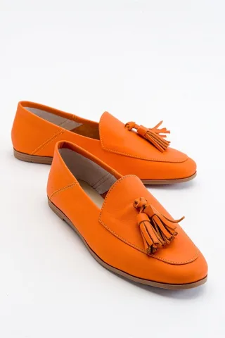 Mona Weich Leder Quaste Loafer Damen