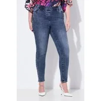 MIAMODA Regular-fit-Jeans Jeggings Skinny Fit Glitzersteinchen