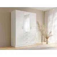 OTTO home Kleiderschrank Wäscheschrank mit 3 Drehtüren, silber Griffen, Maße B/H/T 150/200/58cm