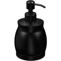 relaxdays Seifenspender Edelstahl 390 ml, (1-tlg), schwarz