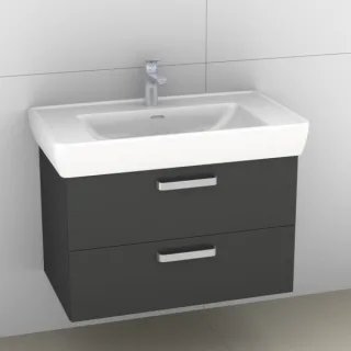 Artiqua 415 Waschtischunterschrank für Pro A 813956 Anthrazit Glanz, 415-WU2L-L28-7065-51 415-WU2L-L28-7065-51